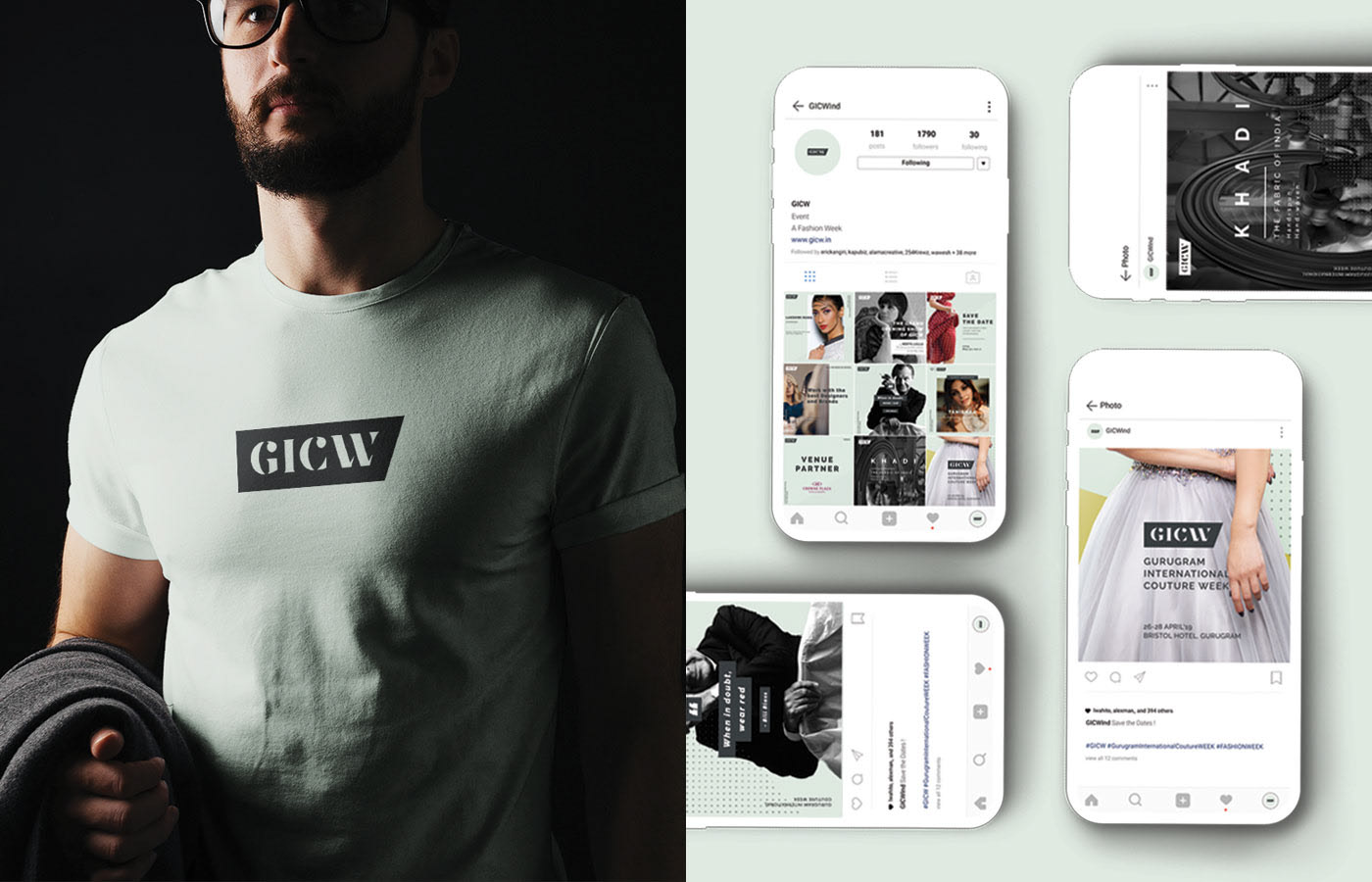 Instagram feed and post system — a consistent, couture-grade social presence.