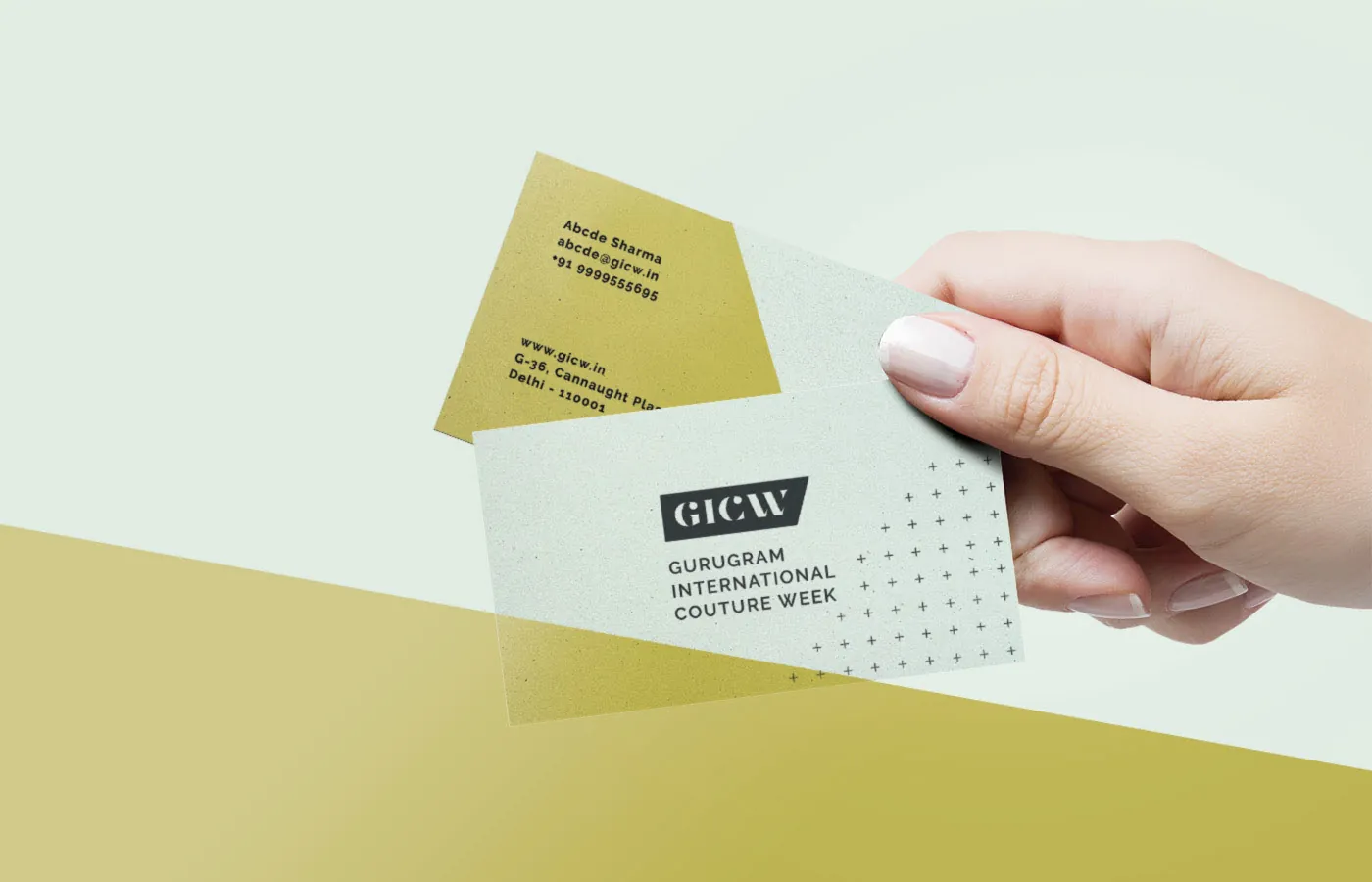 Business cards — the identity on premium, tactile stock.