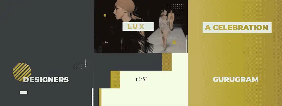 Motion creatives announcing designers, the line-up and the celebration of couture in Gurugram.