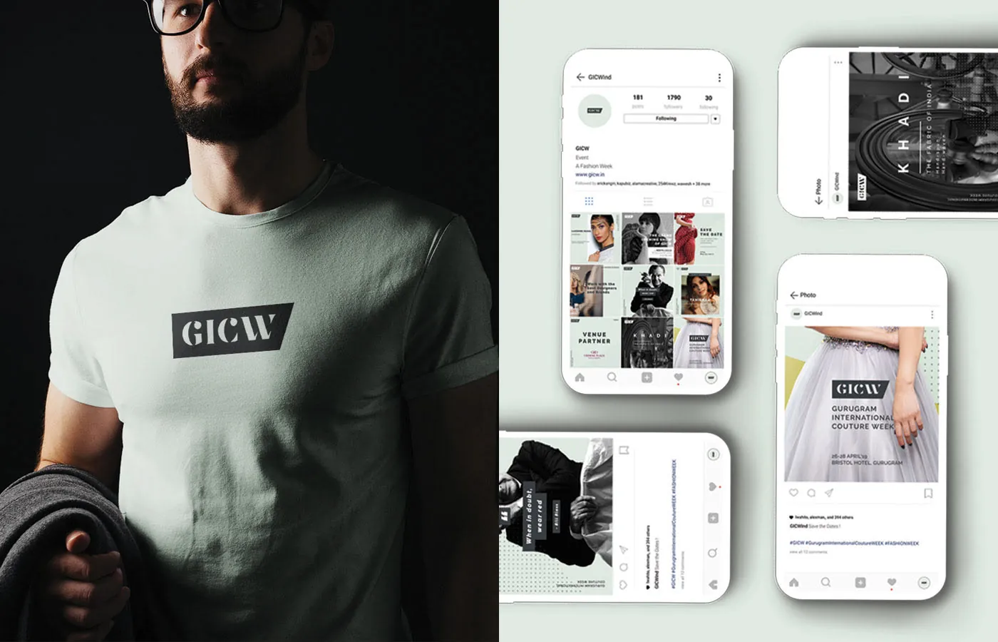Instagram feed and post system — a consistent, couture-grade social presence.